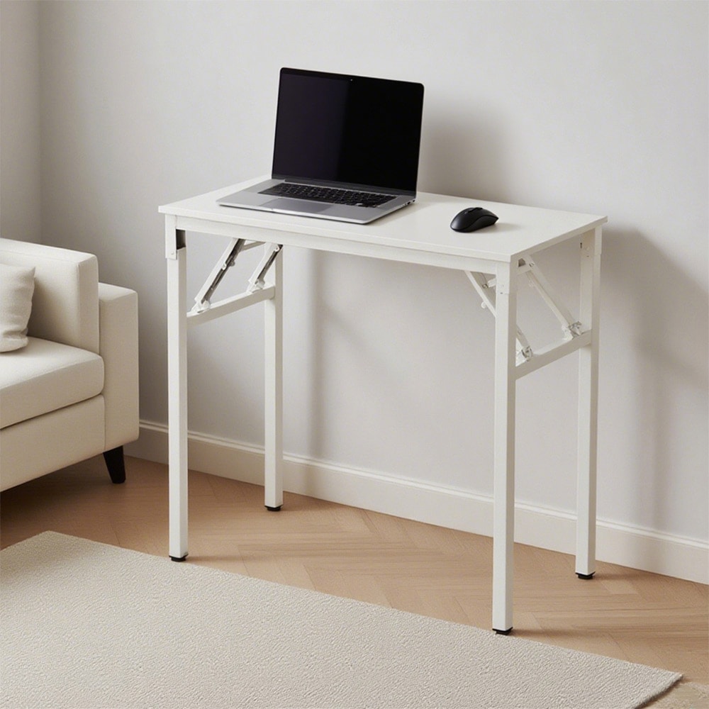 Kokoontaitettava työpöytä 80x40x75cm - Valkoinen