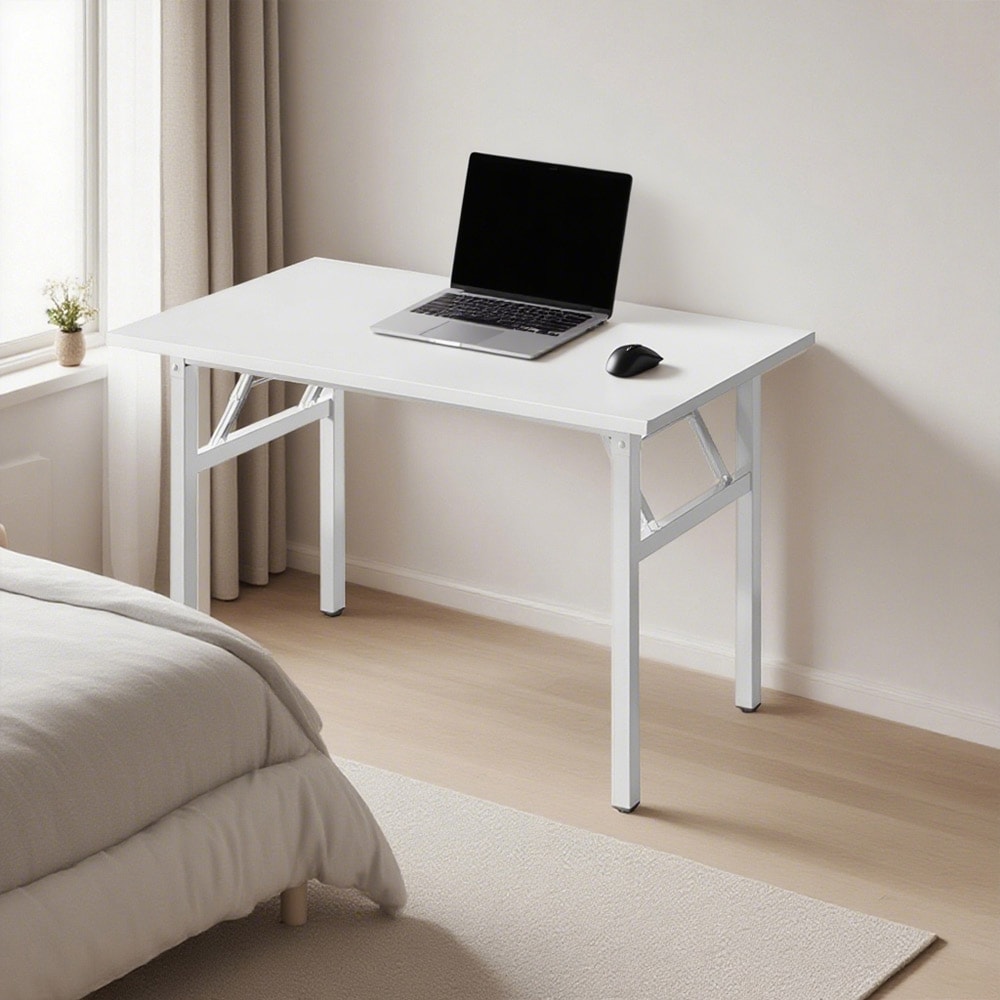 Kokoontaitettava työpöytä 100x60x75cm - Valkoinen