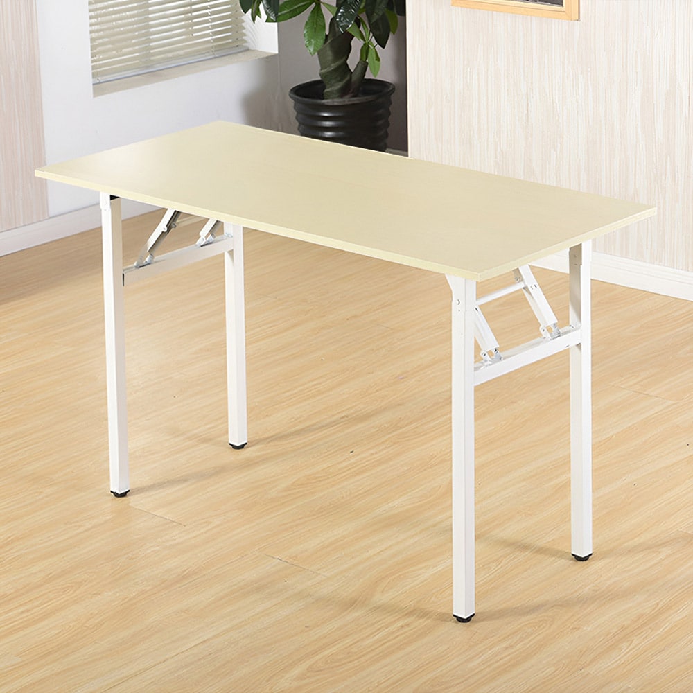 Kokoontaitettava työpöytä 120x60x75cm - Valkoinen tammi