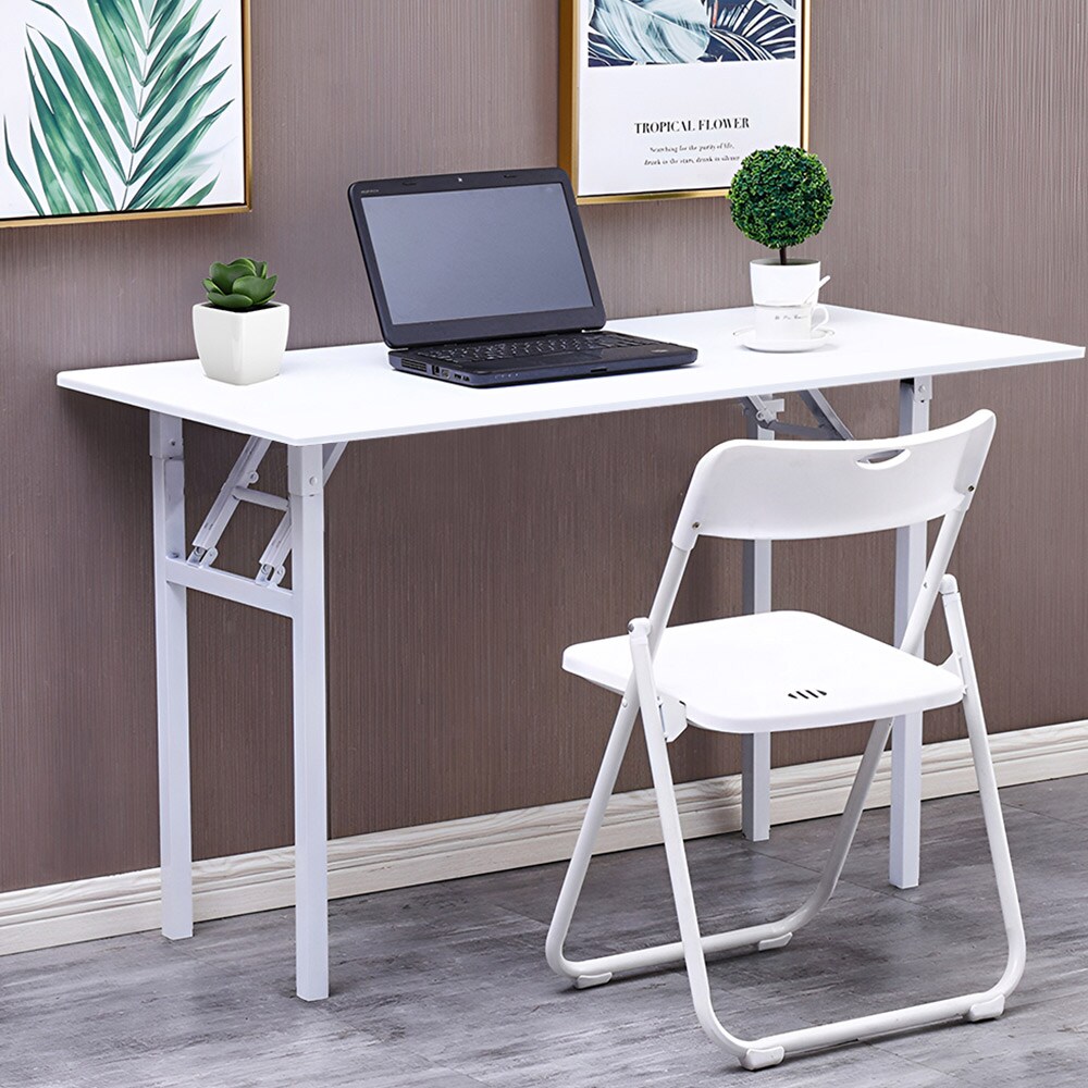 Kokoontaitettava työpöytä 120x60x75cm - Valkoinen