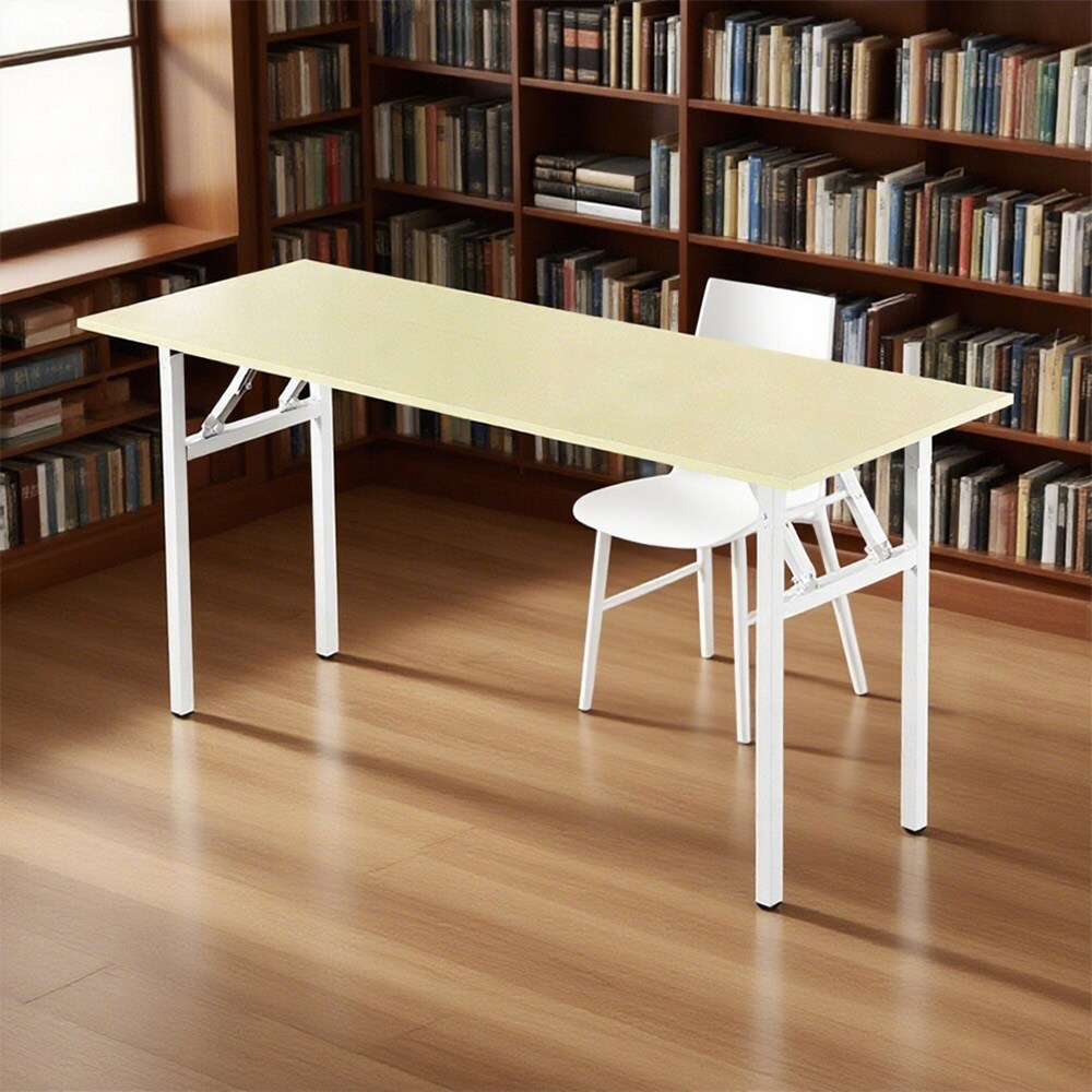 Kokoontaitettava työpöytä 160x60x75cm - Valkoinen tammi