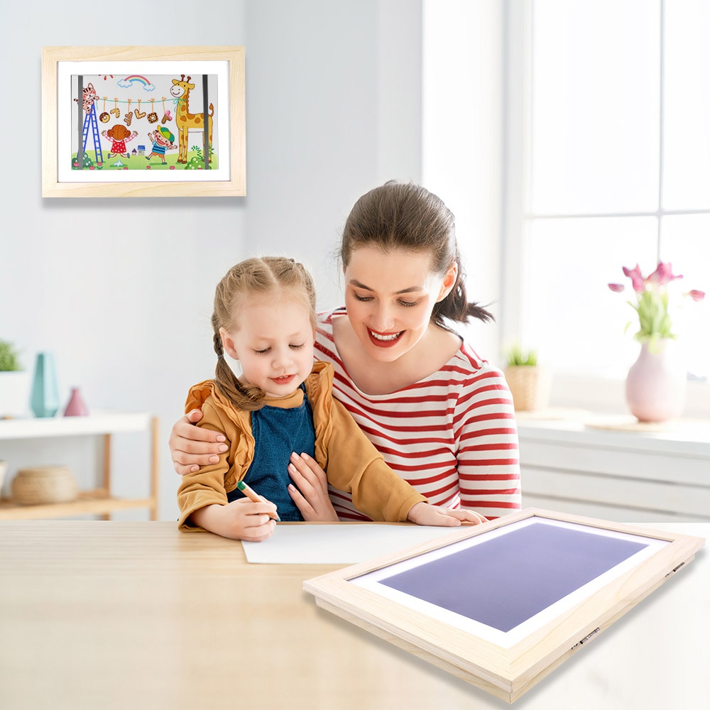 A4 puinen taidekuvakehys, jossa on magneettinen etuosa