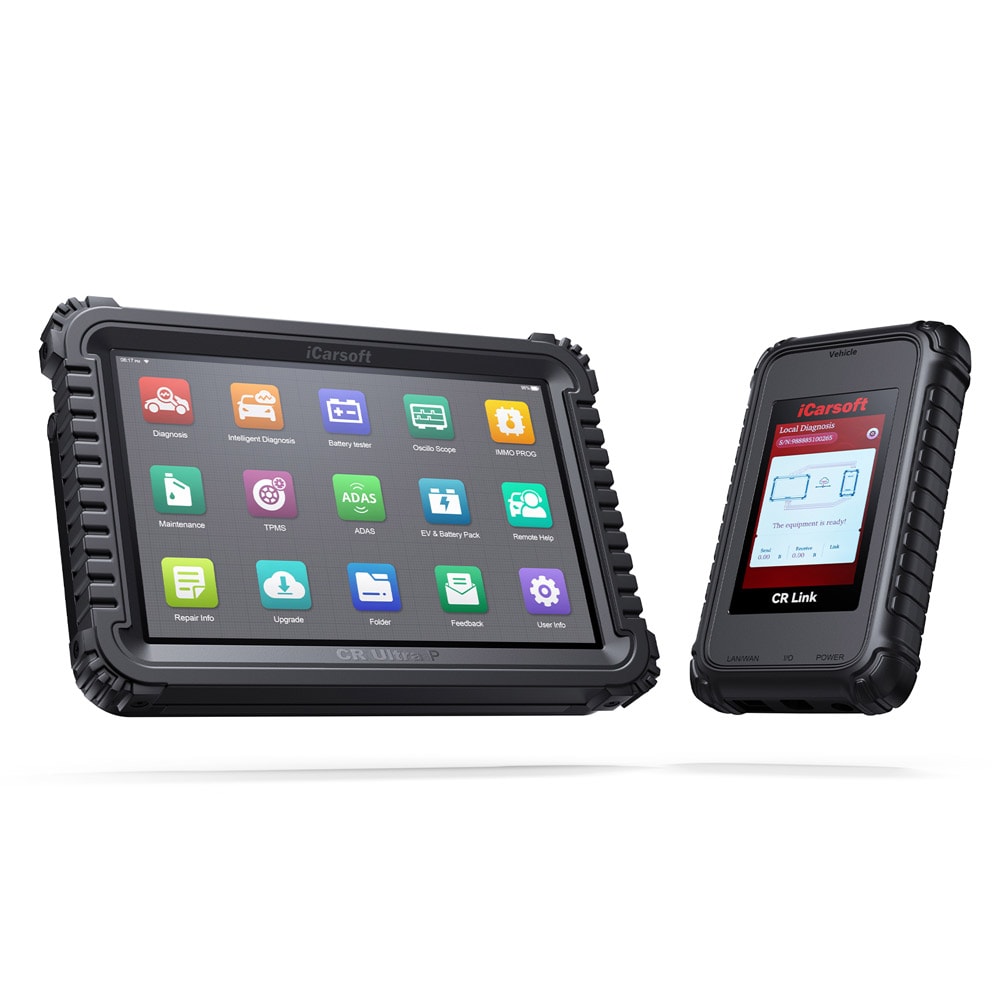 iCarsoft CR Ultra P Performance J2534-tuella ja 10,1" HD-kosketusnäytöllä varustettuna