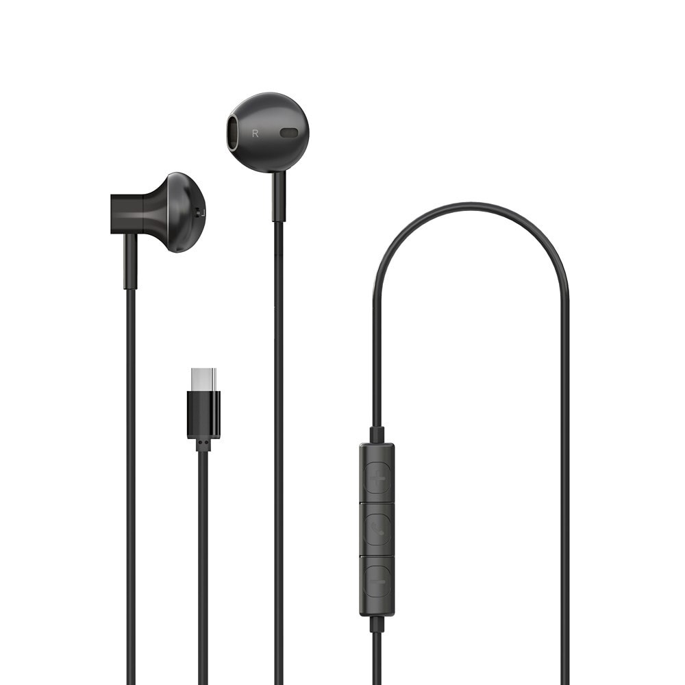 XQISIT In-Ear-kuulokkeet USB-C:llä - Svart