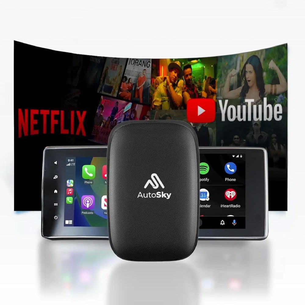 AutoSky AI Box Lite - Langaton CarPlay ja Android Auto
