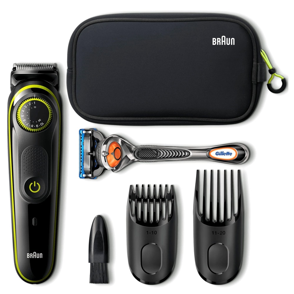 Braun BT3941 partatrimmeri, jossa 39 pituusasetusta