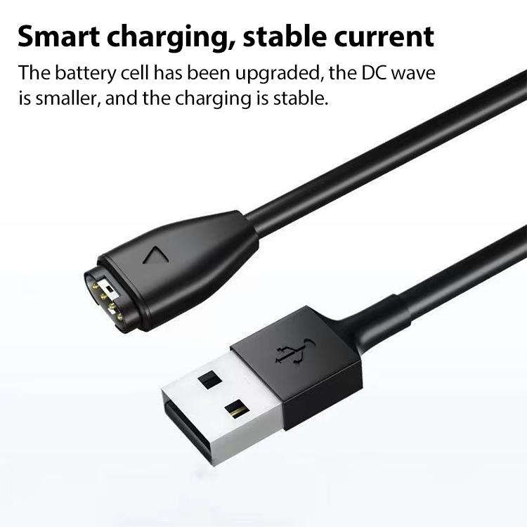 Latauskaapeli USB:llä Garmin Fenix 8 / 7X / 6S Pro – 1 m, musta