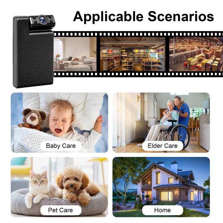 Minikamera 1080p HD WiFi -videotallennus – musta