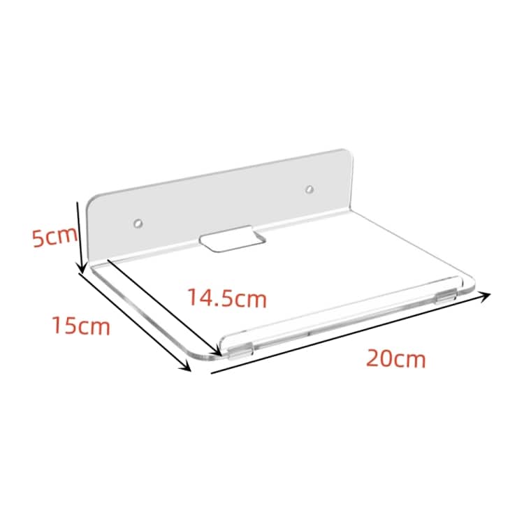 Seinähyllyt kirkasta muovia 20x15x14,5cm 2-pack 2-pack