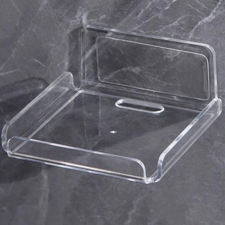 Kirkas muovinen seinähylly 10.2x10.2x4.5cm 2-pack 2-pack