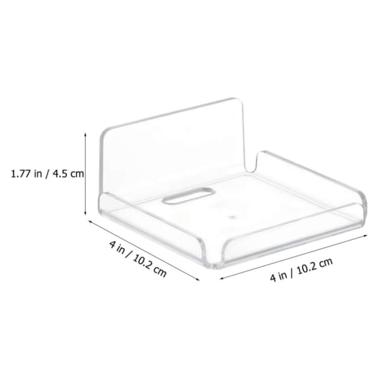 Kirkas muovinen seinähylly 10.2x10.2x4.5cm 2-pack 2-pack