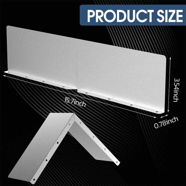 Kokoontaitettava roiskesuoja kouruun/kattoon - hopea