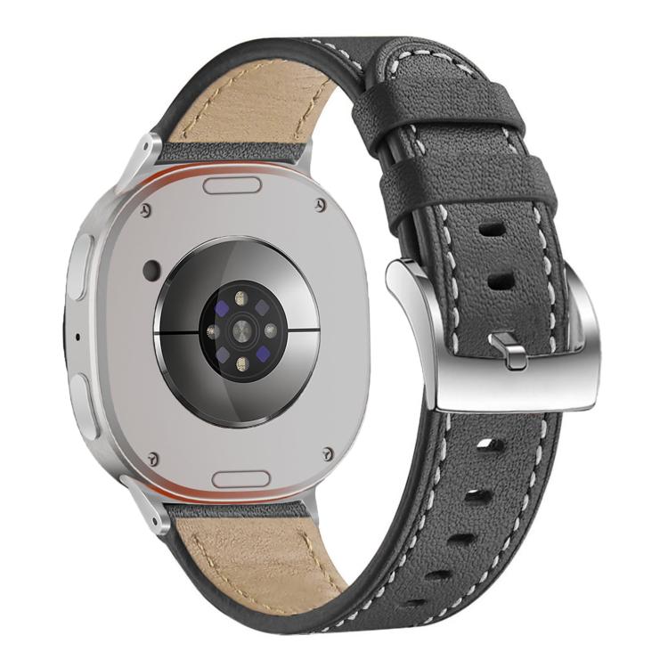 Nahkaranneke Samsung Galaxy Watch8:lle / Watch8:lle Classic - Musta