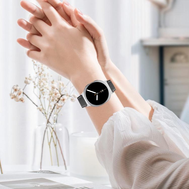 Nahkaranneke Samsung Galaxy Watch8:lle / Watch8:lle Classic - Musta
