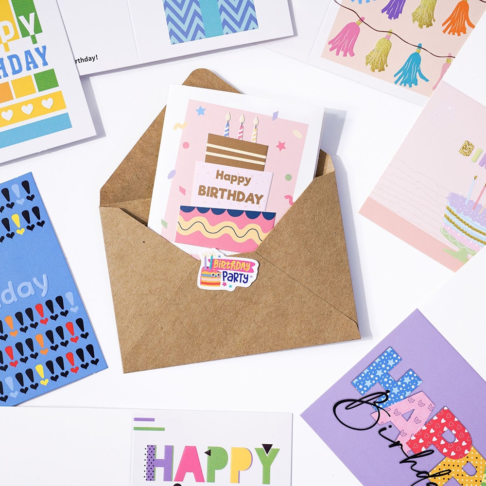 Syntymäpäiväkortit ja kirjekuoret 20-pack