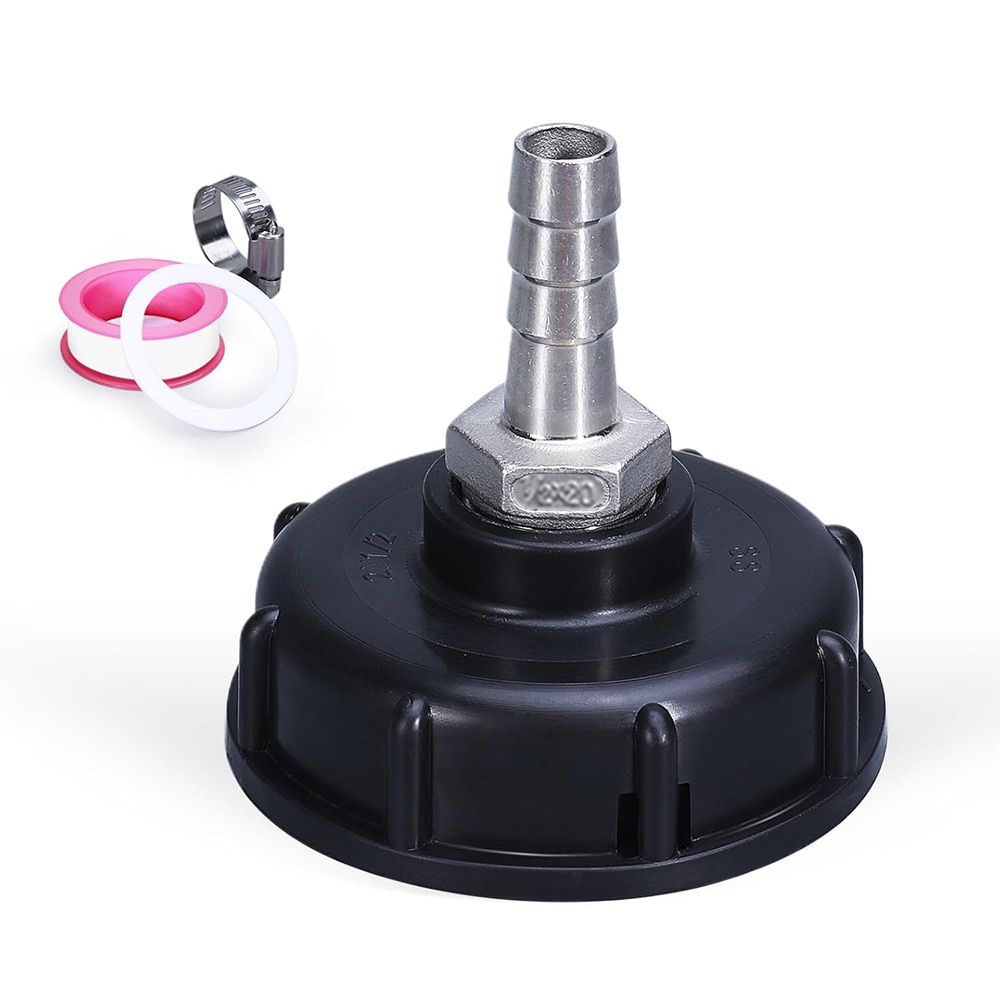 Kytkentäsovitin IBC-säiliöön S60x6mm - 20mm ruostumattomasta teräksestä valmistettuun letkukytkimeen