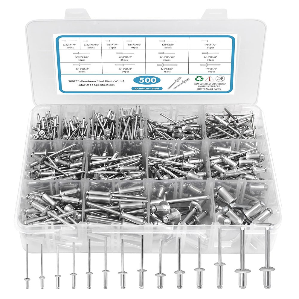 Laatikko alumiiniteräksisiä sokkonauloja 500 kpl