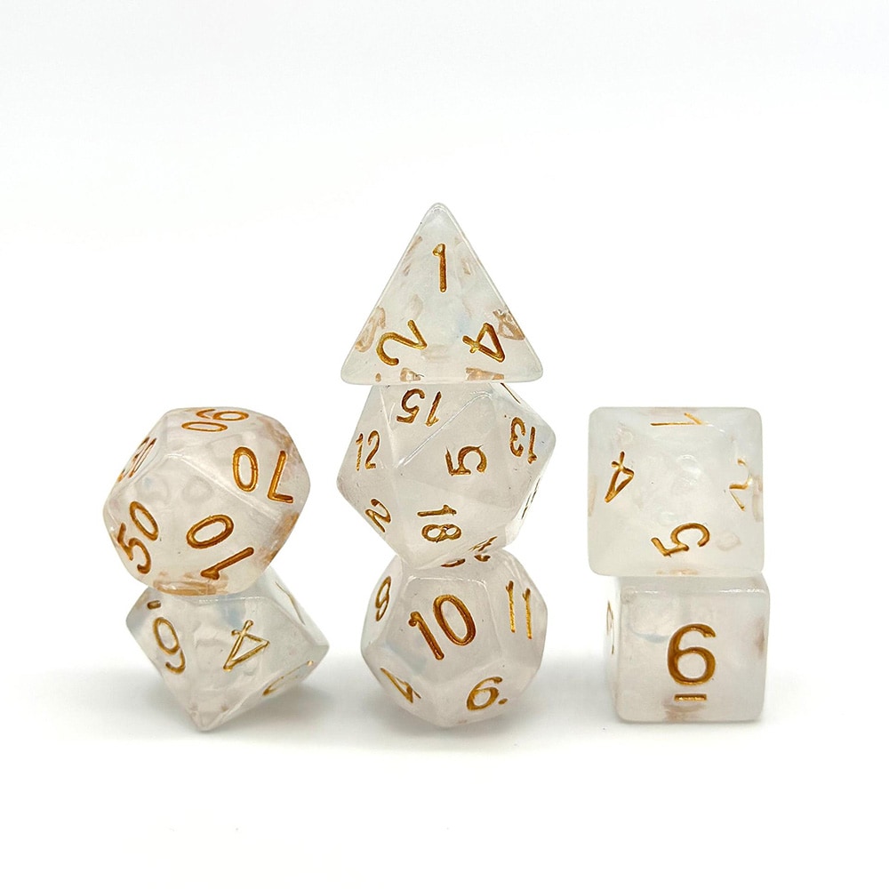 Dungeons & Dragons nopat 7-pack - Valkoinen