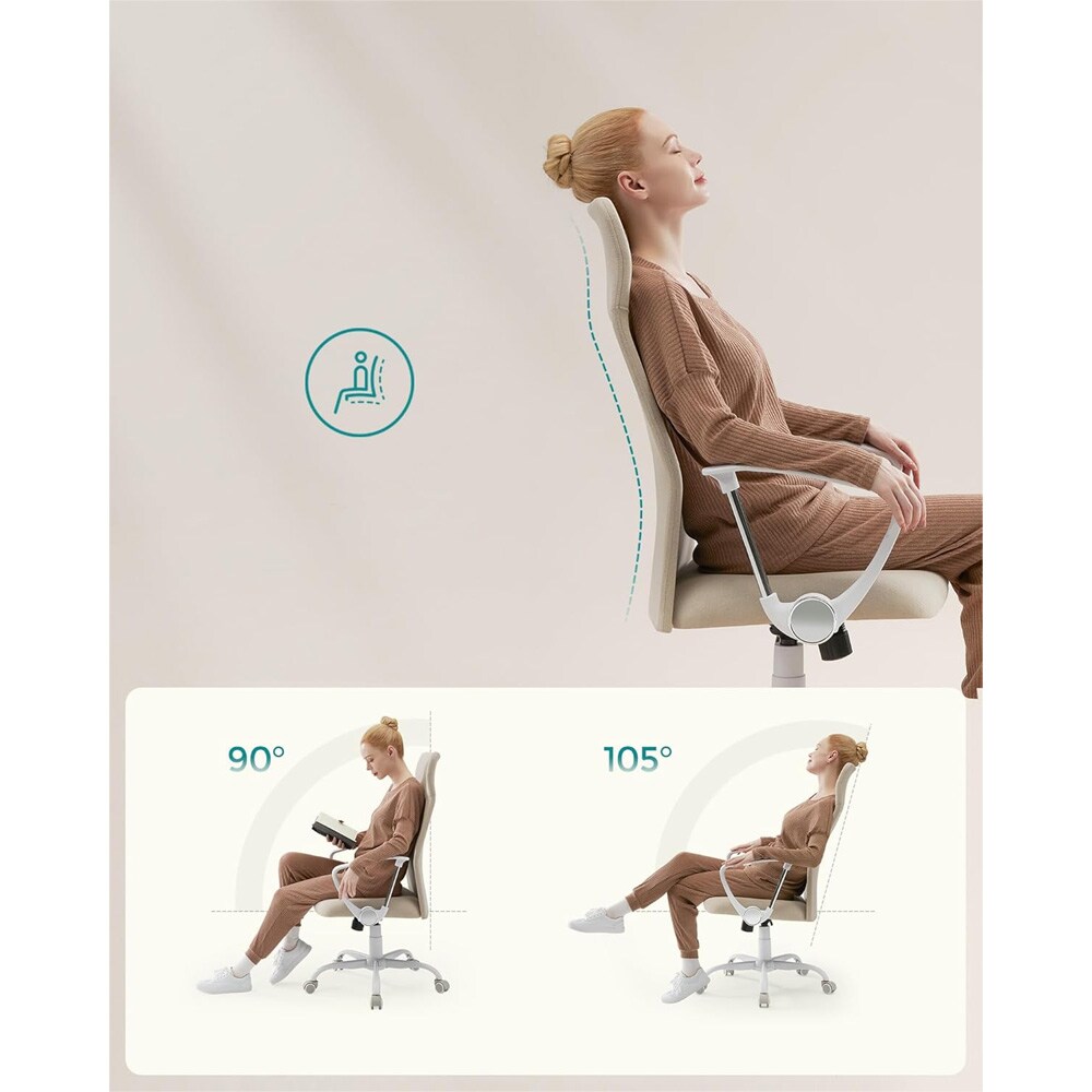 Ergonominen toimistotuoli säädettävällä korkeudella – Beige