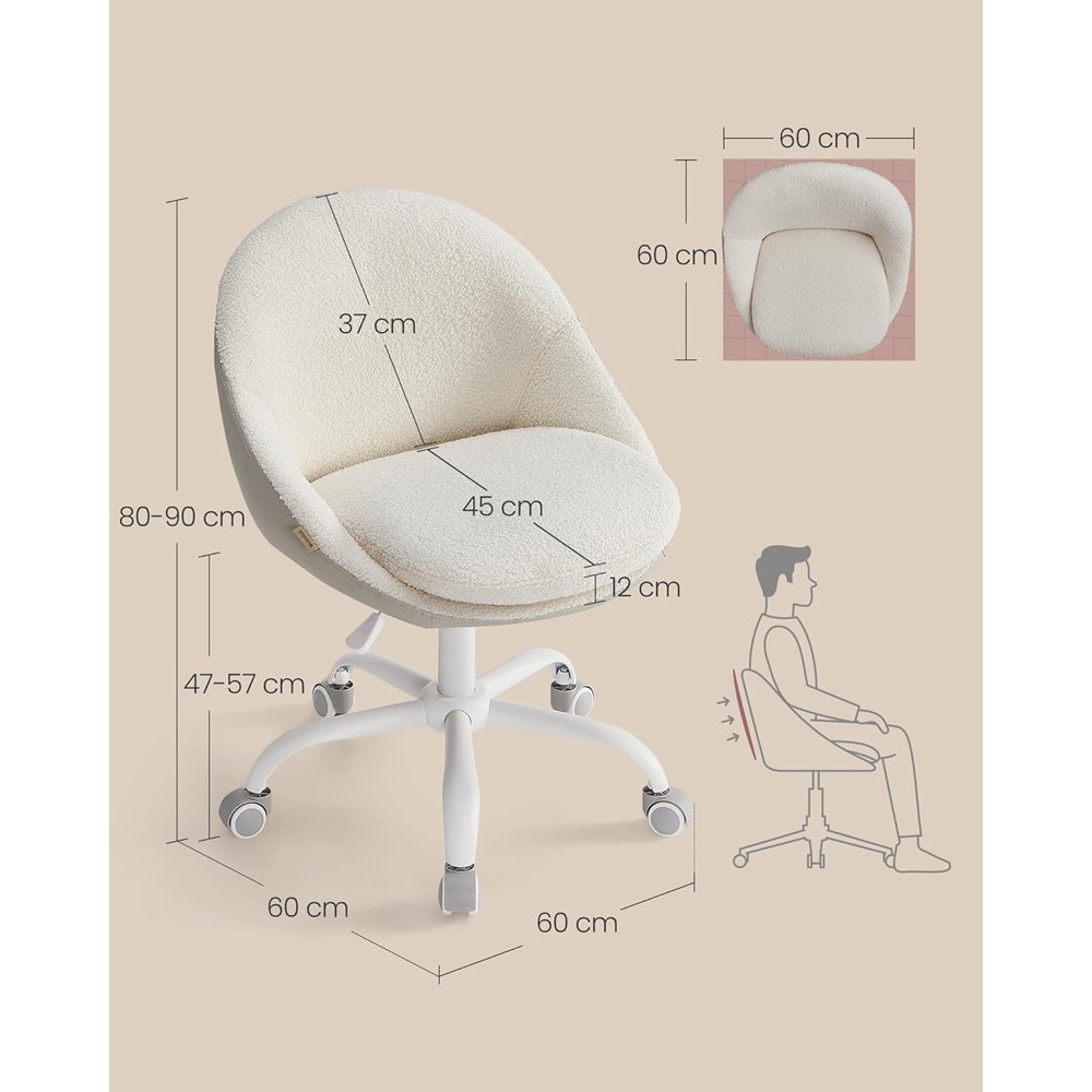 Toimistotuoli säädettävällä korkeudella – Beige