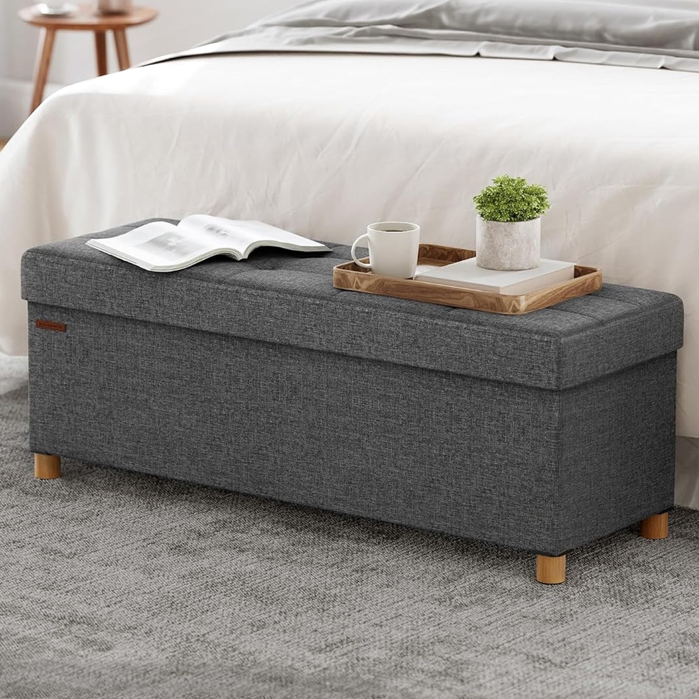 Suuri säilytyspenkki 110 × 40 × 38 cm – Harmaa