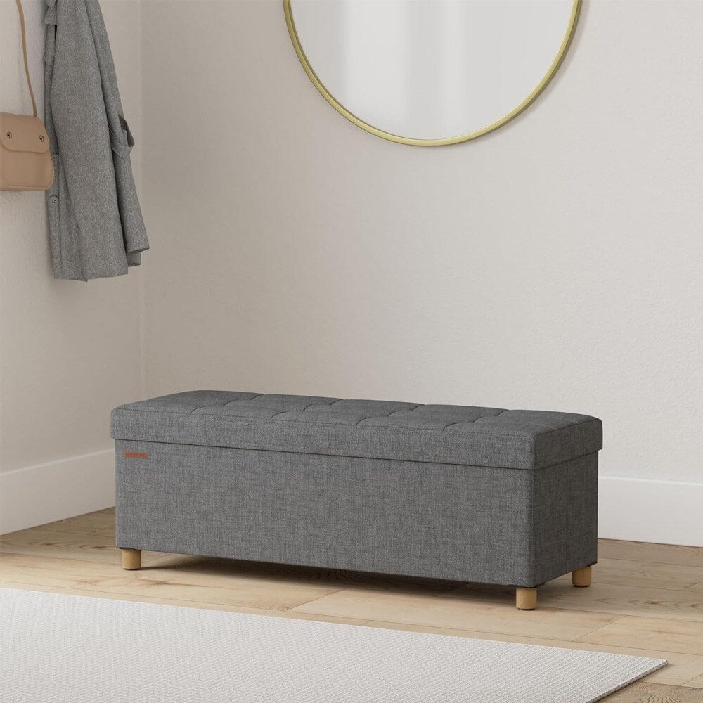 Suuri säilytyspenkki 110 × 40 × 38 cm – Harmaa