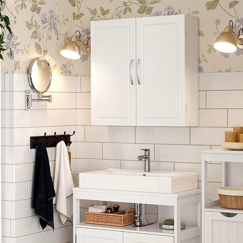 Kylpyhuonekaappi 3 hyllyllä - Valkoinen