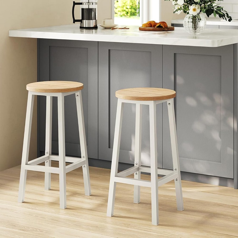 Baarijakkarat 65 cm, 2 kpl – Valkoinen/Tammi