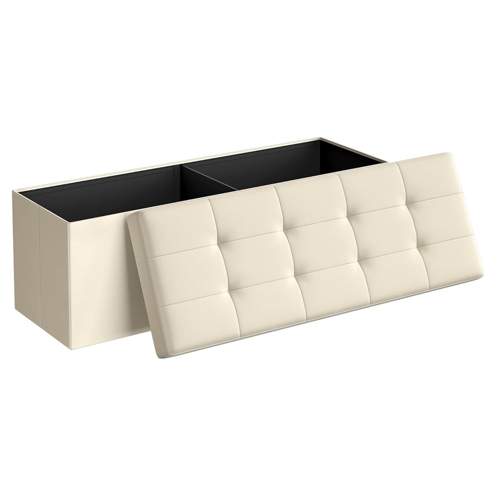 Suuri säilytystilallinen rahipenkki 110 × 38 × 38 cm – beige