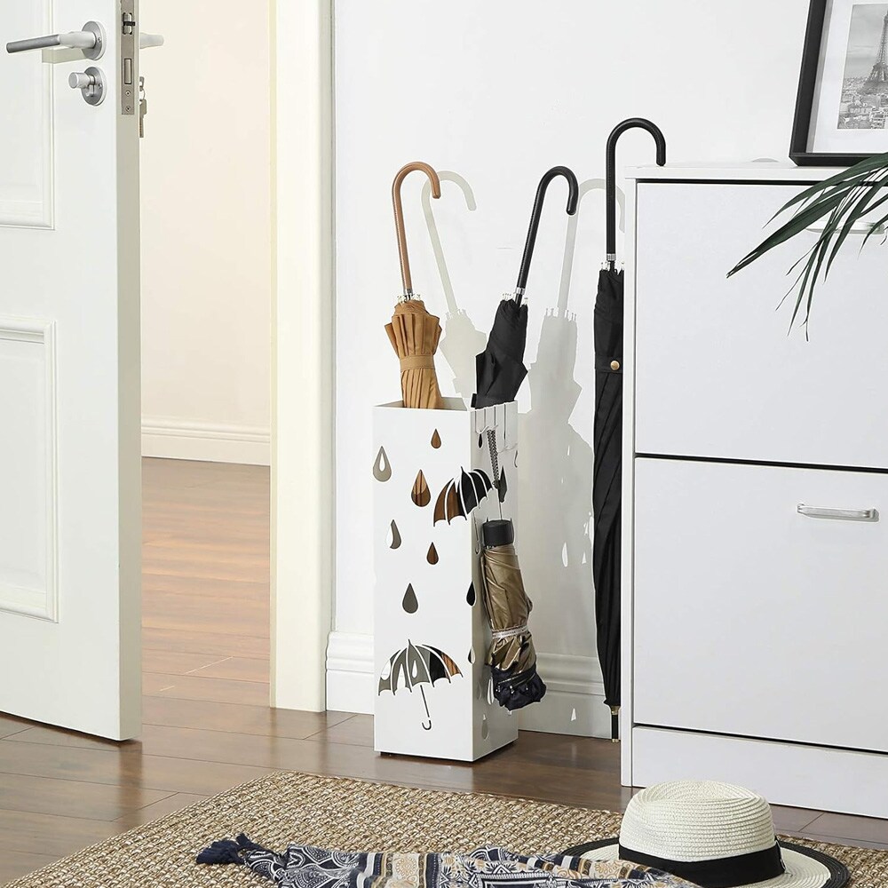 Metallinen sateenvarjoteline – Valkoinen