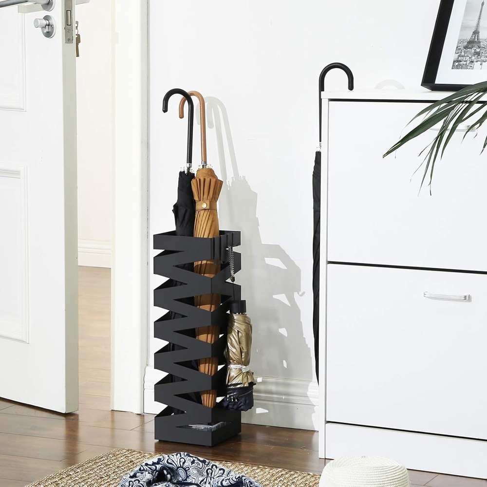 Metallinen sateenvarjoteline - Svart