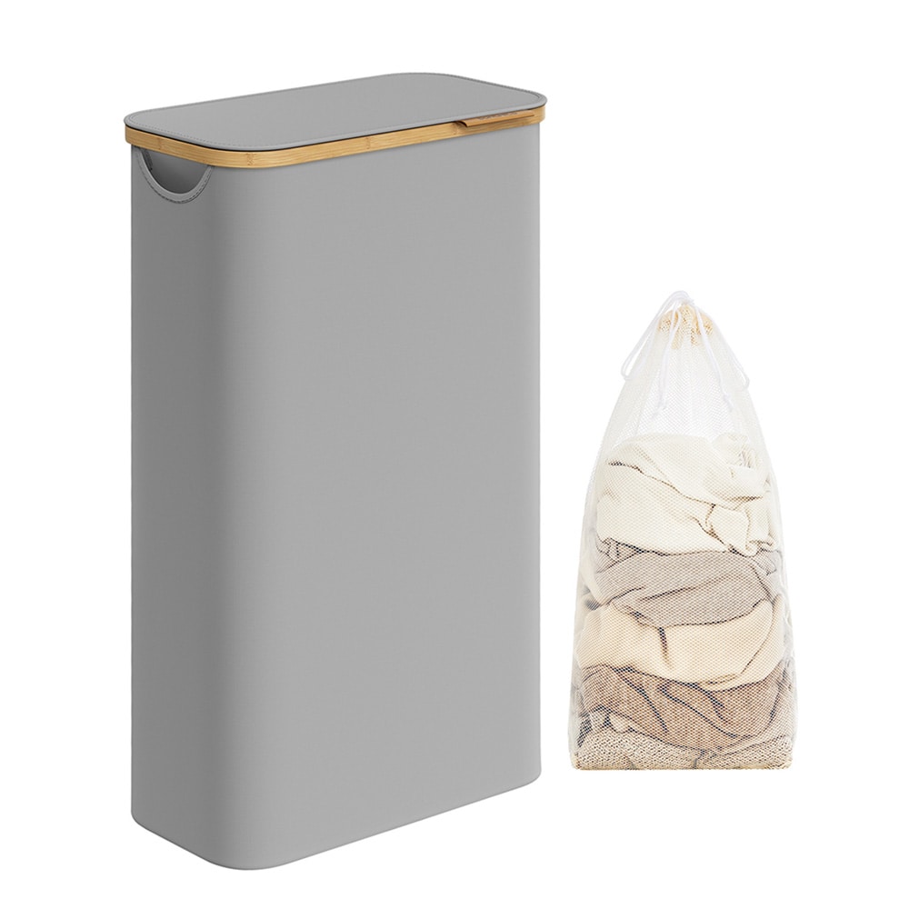 Pyykkikori kannella - Harmaa