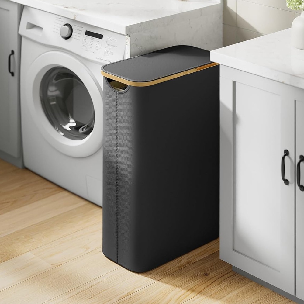 Pyykkikori kannella - Svart