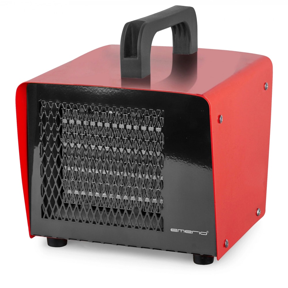 Emerio Lämmitin, jossa on kantokahva ja 2 lämpöasetusta 2000W