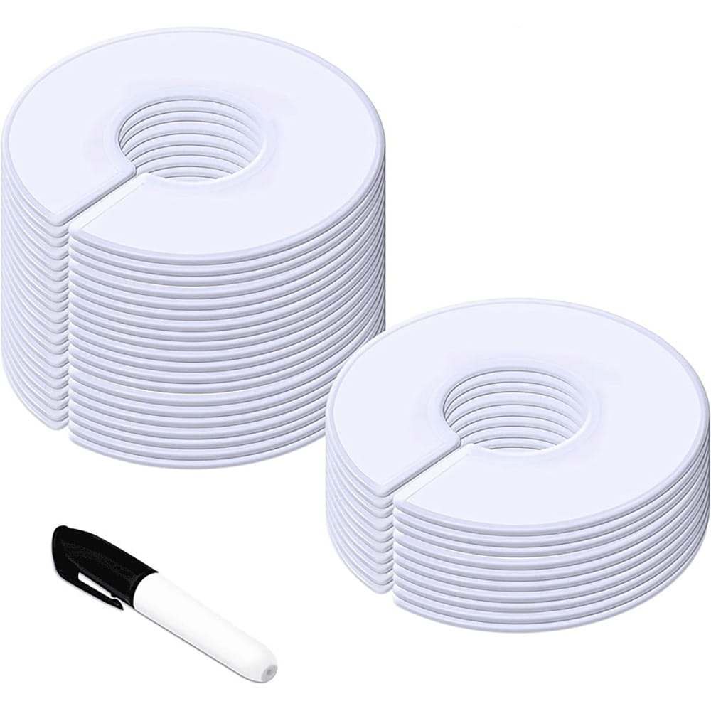 Vaatteiden erotin henkareille, 20-pakkaus muovia