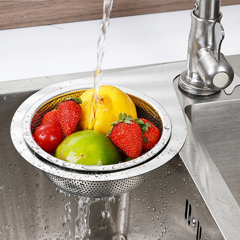 Ruostumattomasta teräksestä valmistettu siivilä 14cm