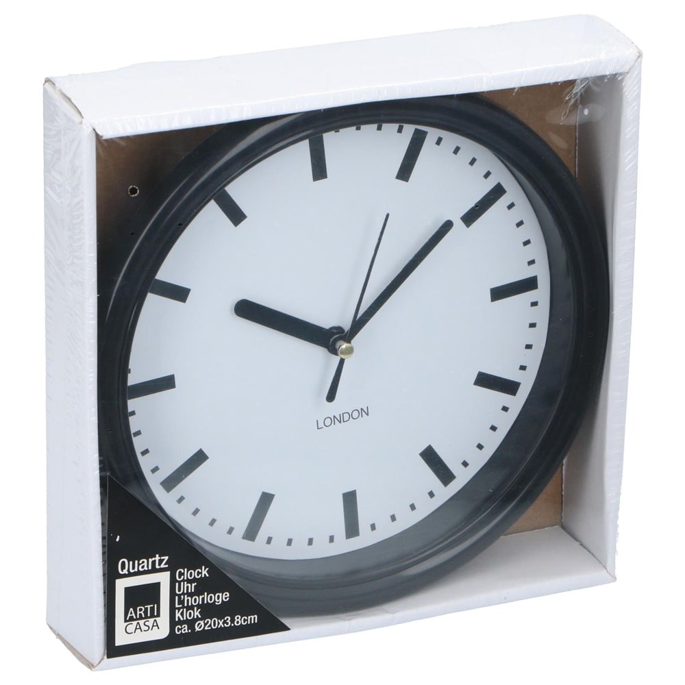 Pieni seinäkello 20cm - Svart Kehys