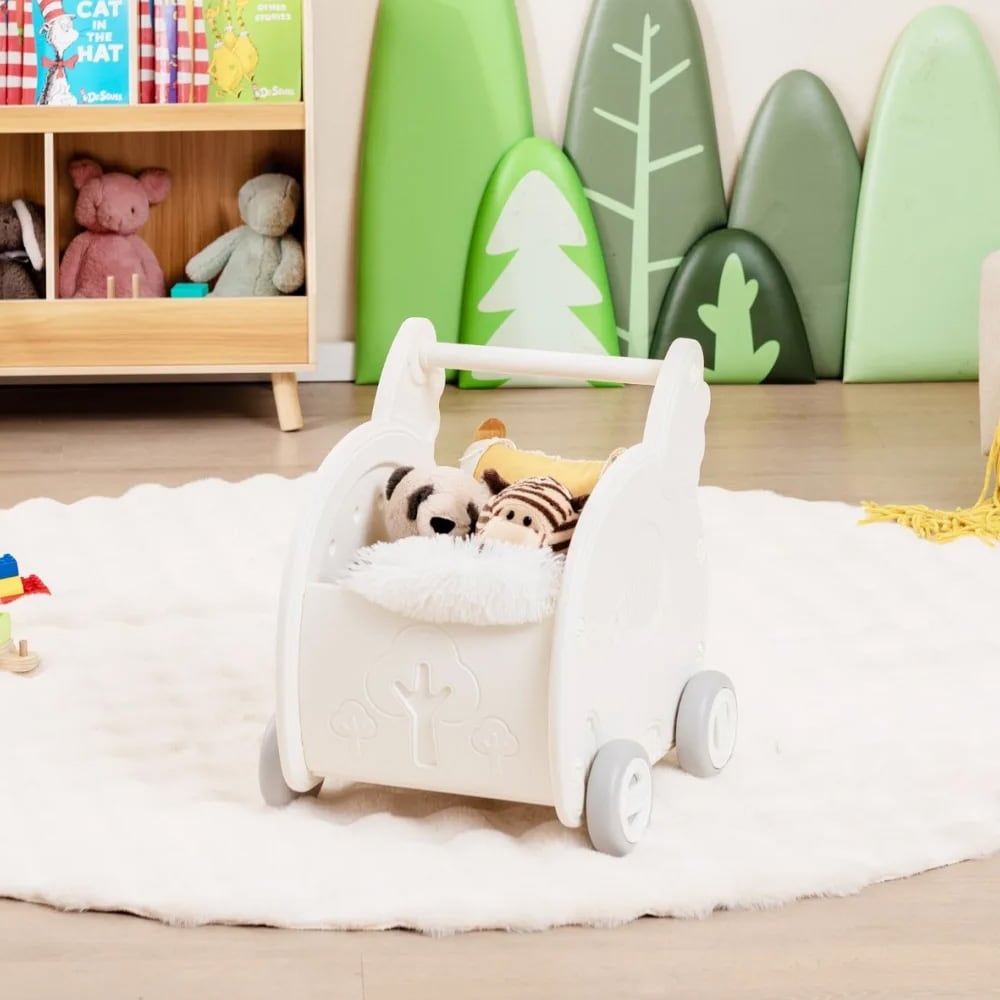 Työntövaunu lapsille 3+ vuotta – Valkoinen