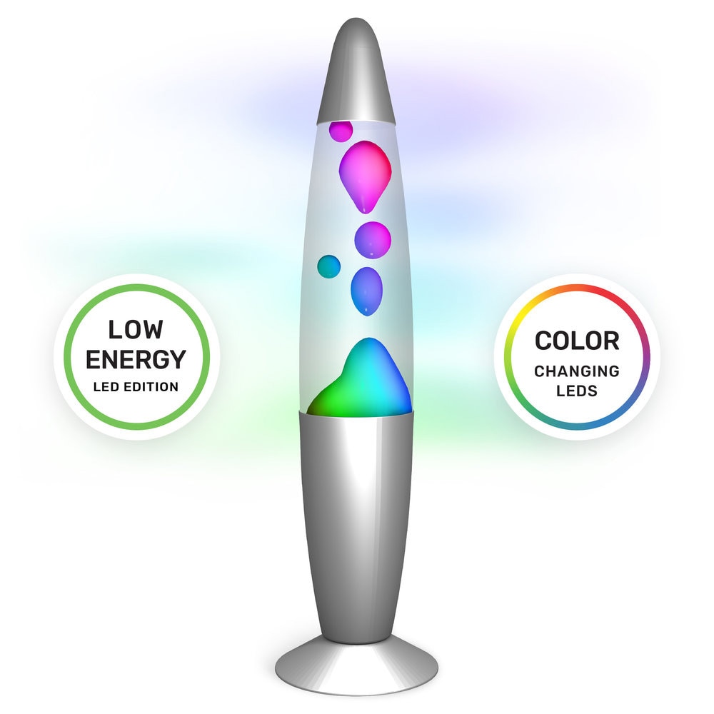 PartyFunLights laavalamppu, jossa on väriä vaihtava RGB-LED-valo