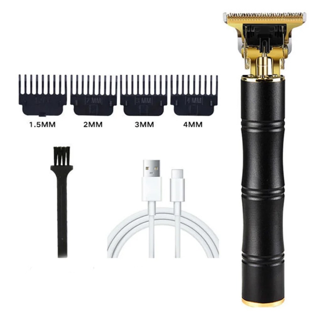 Herzberg hiustenleikkuri USB-C-latauksella – Musta