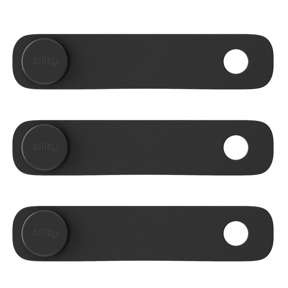 Allity Silikonikaapelisiteet 3-pack – Musta