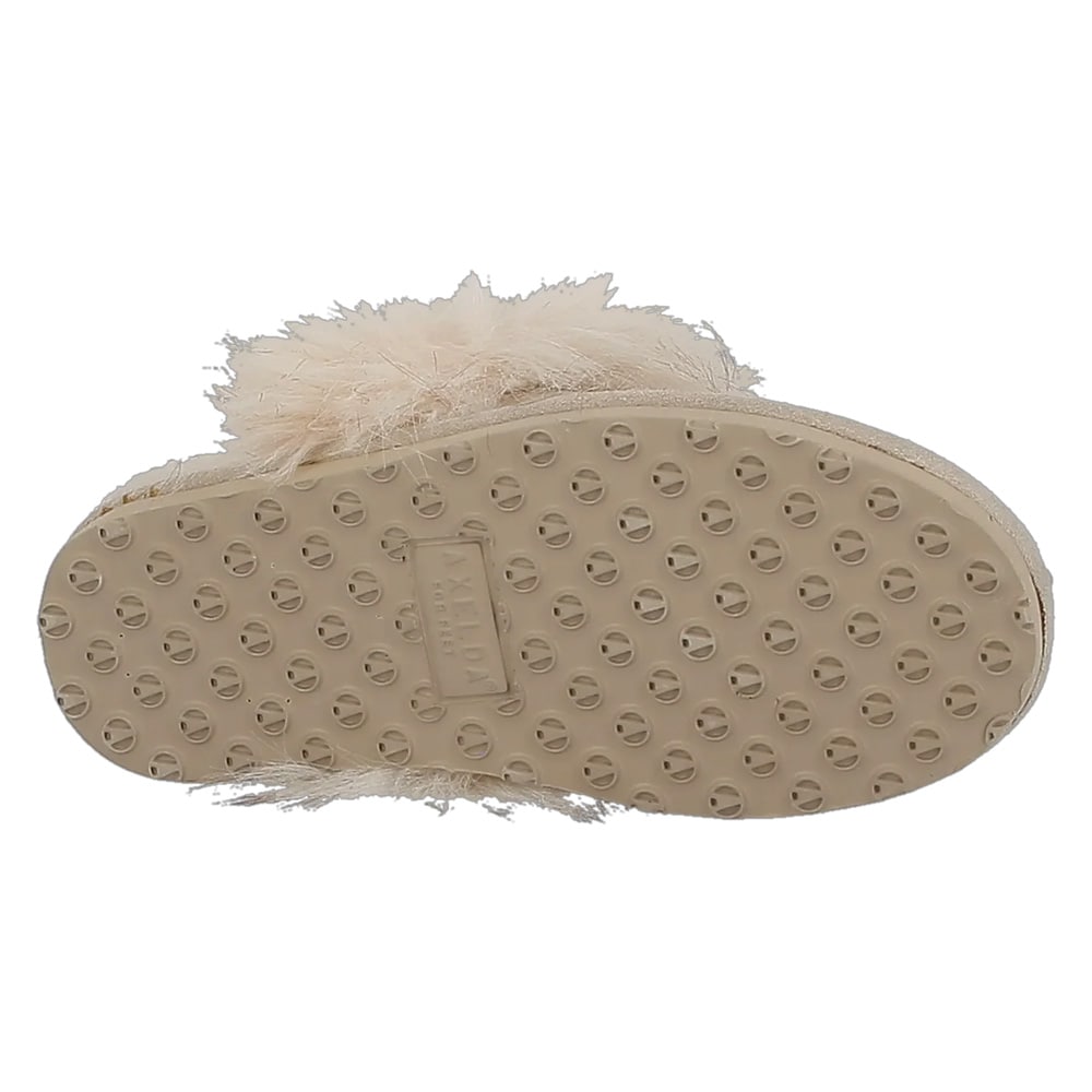 Axelda Nancy lampaannahkatossut mokkaa – Sand/off white – Koko 40