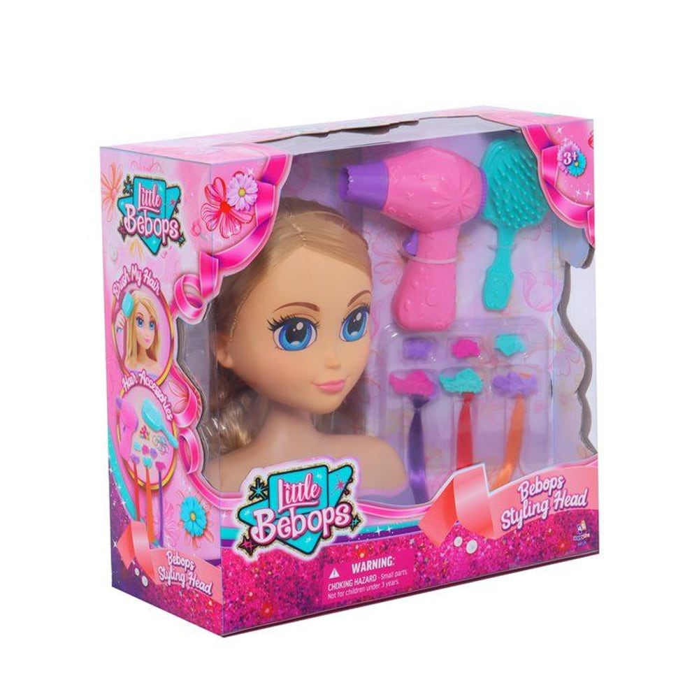 Little Bebopsin muotoilupää - leikkisetti, jossa on hiukset ja tarvikkeet