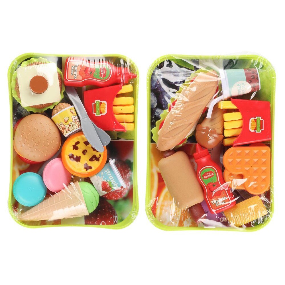 Lelusarja - Tarjotin ruoan kanssa