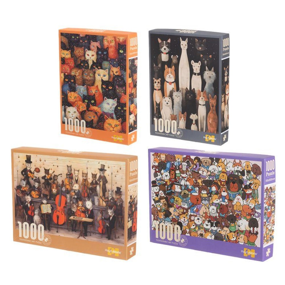 Palapelit 1000 palaa, joissa on eläinaiheita