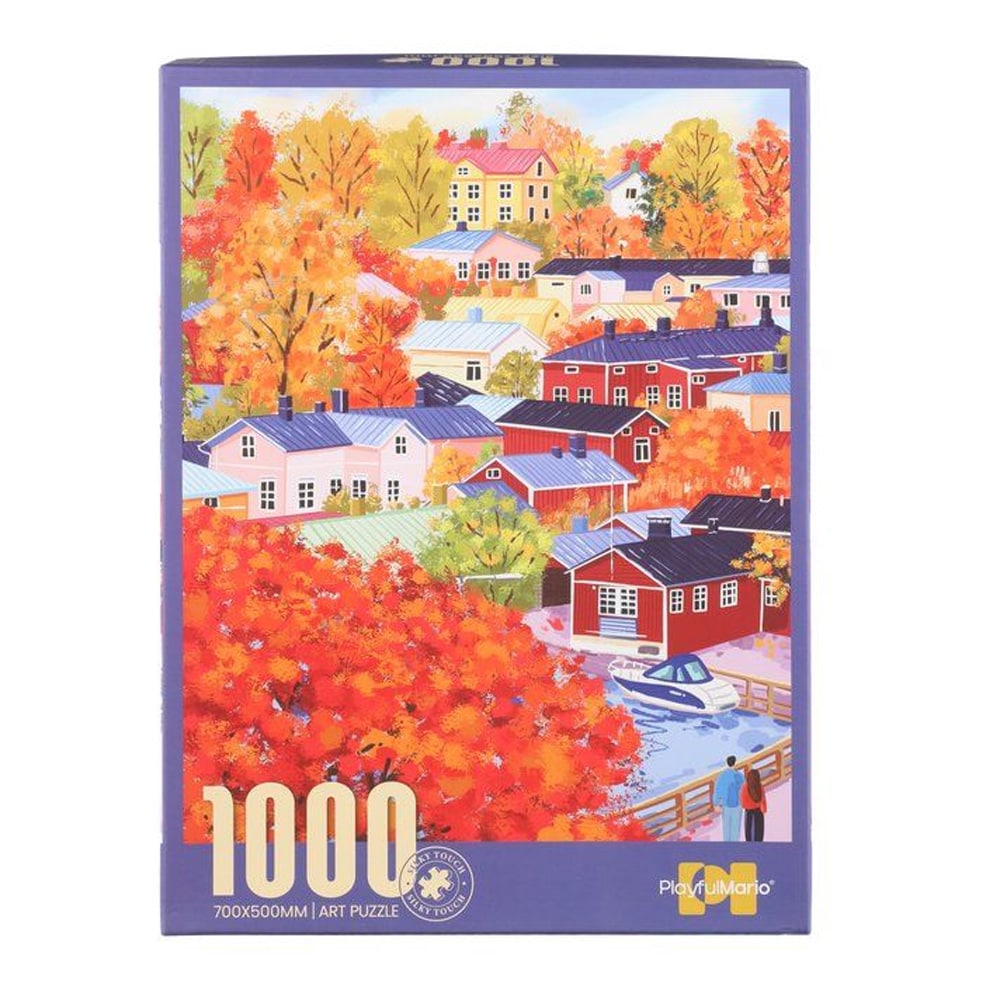 1000 palan palapeli, jossa on värikäs syksyn teema