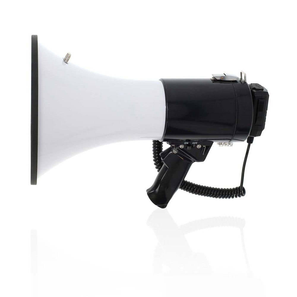 Nedis-megafoni, jossa on irrotettava mikrofoni