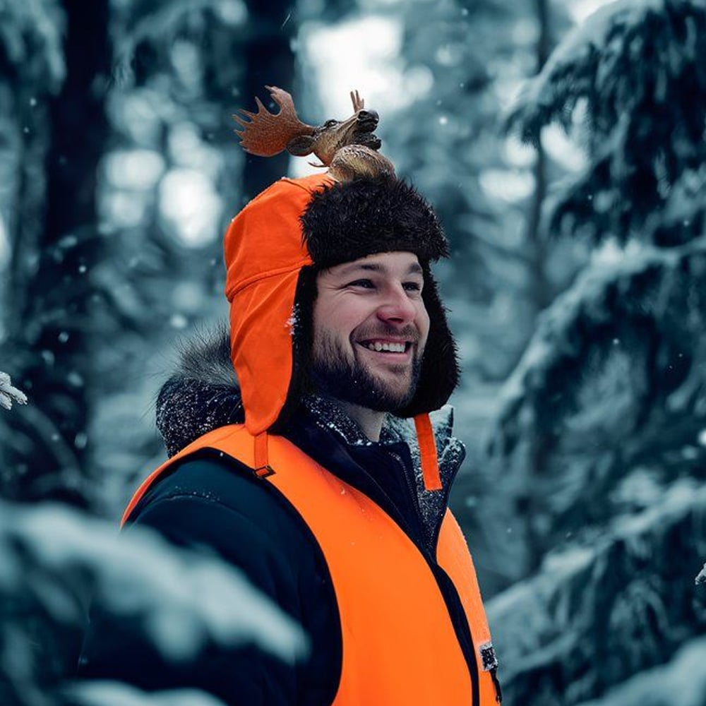 Talvilakki Hirvi - Oranssi