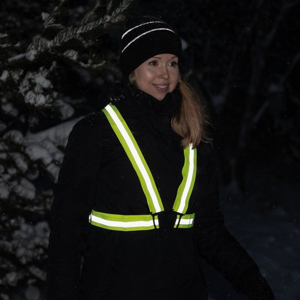 Säädettävät heijastavat valjaat - keltainen