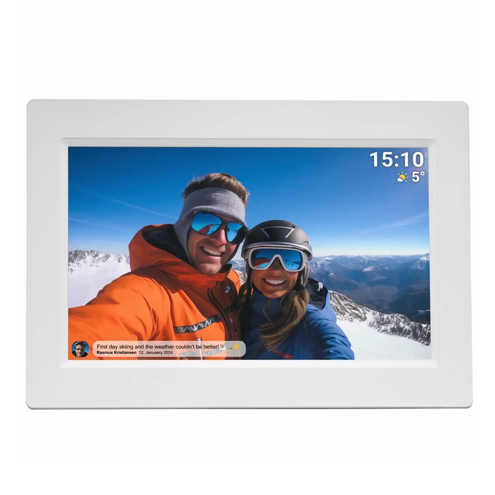 Denver WiFi-valokuvakehys 10,1" Frameo - Valkoinen